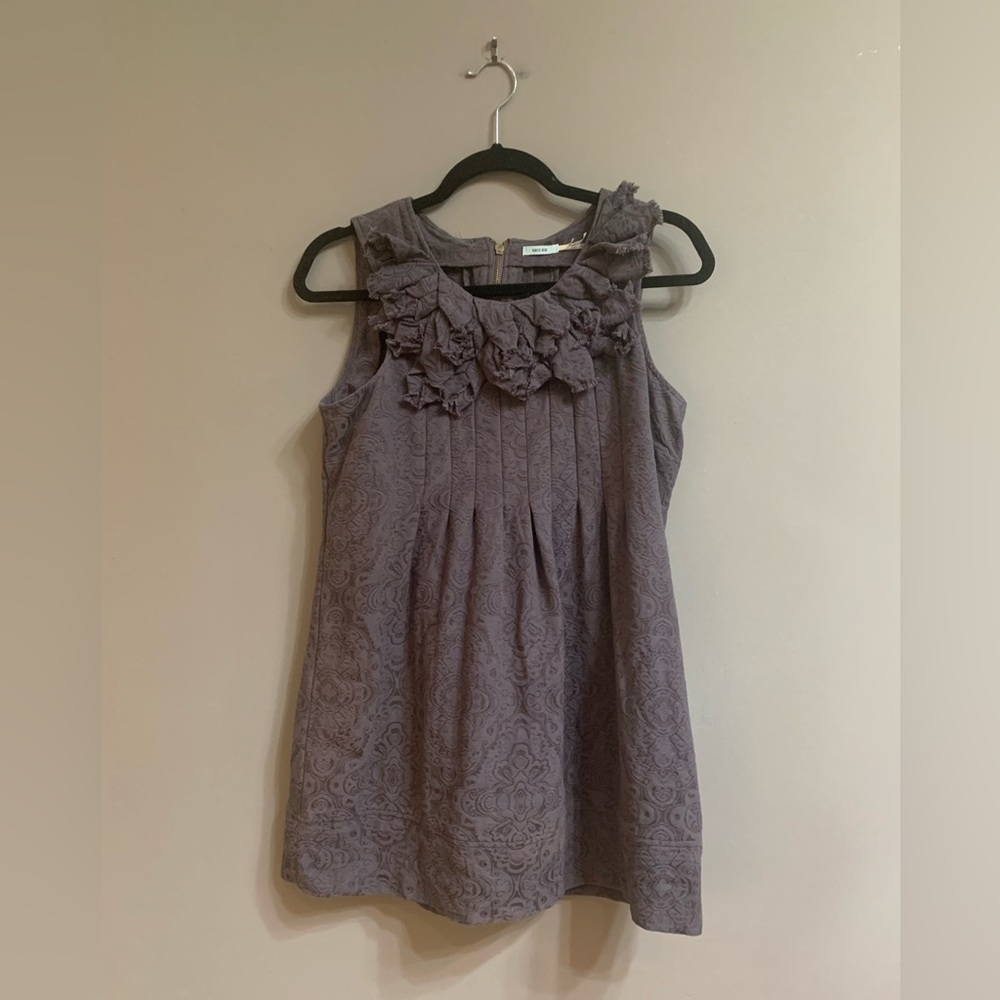 Gray dress with top details